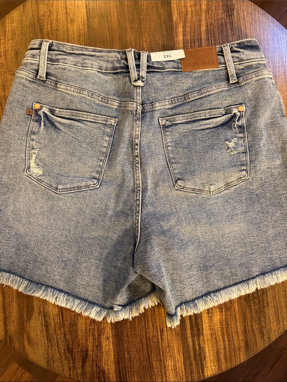 Judy Blue High-Rise Button Fly
Denim Shorts - Med Blue - Picture 3 of 3